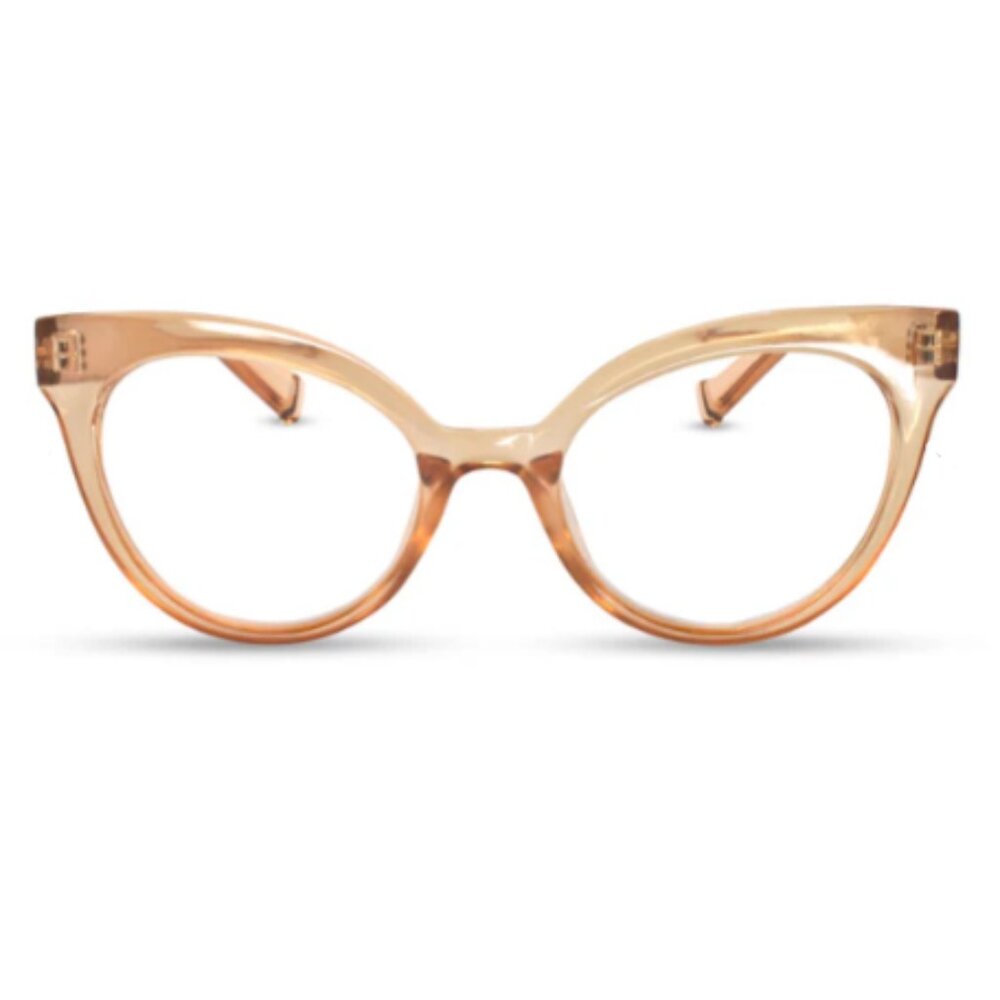 2 See Life Premium Prescription Strength Cat Eye Reading Glasses in Champagne